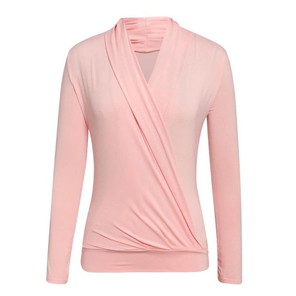 🌸 Pink Long Sleeve Party Blouse